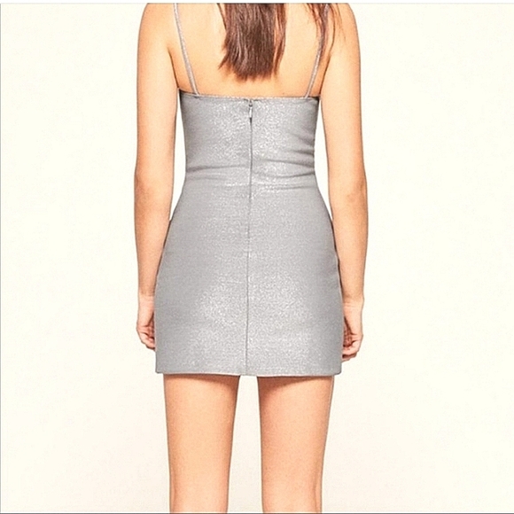 Reformation "Crawford" dress in Silver -Size Small - Picture 5 of 14